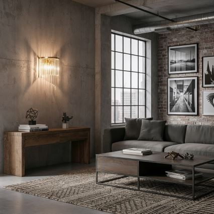 Ideal Lux - Kristalna stenska svetilka CARLTON 3xE14/40W/230V zlata