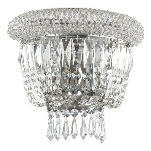 Ideal Lux - Kristalna stenska svetilka DUBAI 2xE14/28W/230V sijajni krom