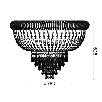 Ideal Lux - Kristalna stropna svetilka DUBAI 24xE14/28W/230V pr. 78 cm sijajni krom