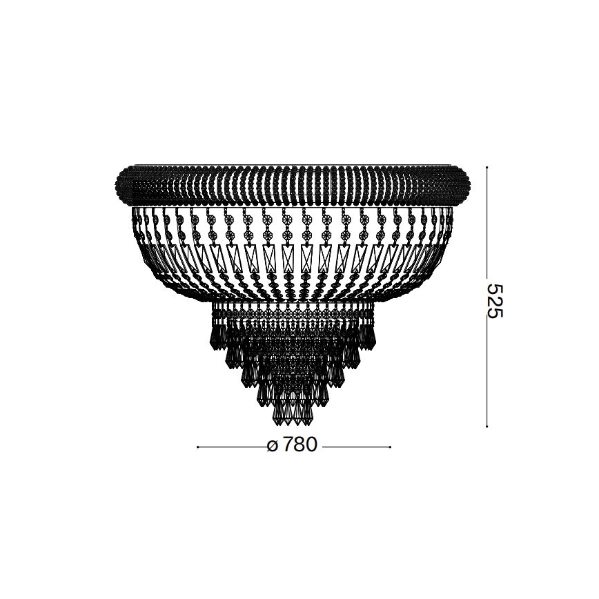 Ideal Lux - Kristalna stropna svetilka DUBAI 24xE14/28W/230V pr. 78 cm sijajni krom