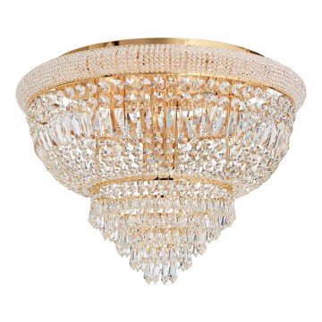 Ideal Lux - Kristalna stropna svetilka DUBAI 24xE14/28W/230V pr. 78 cm zlata