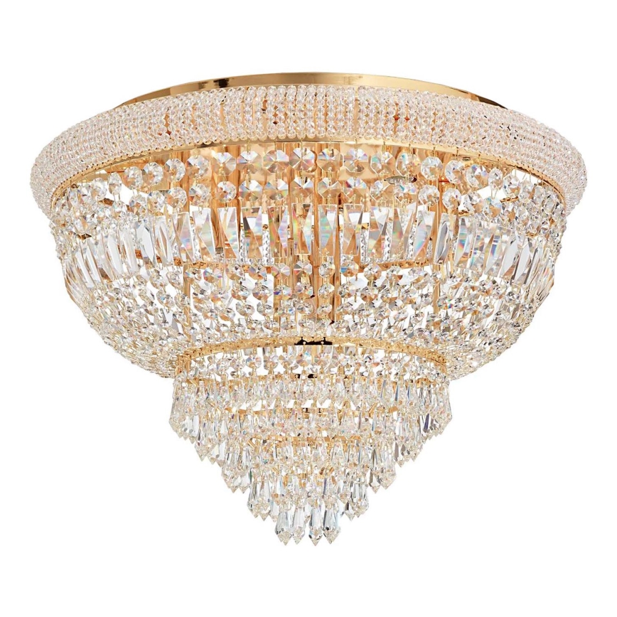 Ideal Lux - Kristalna stropna svetilka DUBAI 24xE14/28W/230V pr. 78 cm zlata