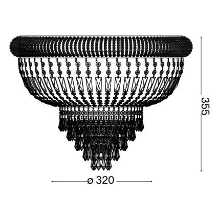 Ideal Lux - Kristalna stropna svetilka DUBAI 3xE14/28W/230V pr. 32 cm sijajni krom