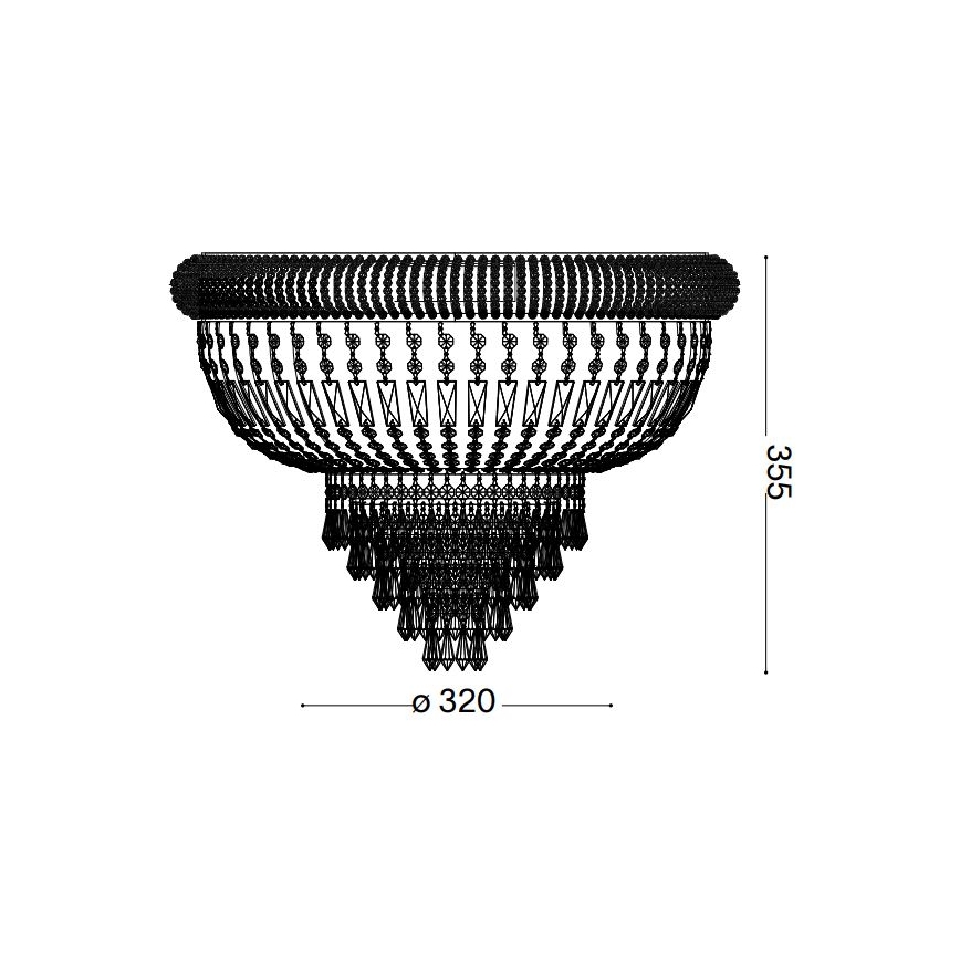 Ideal Lux - Kristalna stropna svetilka DUBAI 3xE14/28W/230V pr. 32 cm sijajni krom