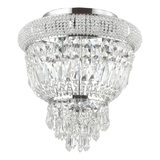 Ideal Lux - Kristalna stropna svetilka DUBAI 3xE14/28W/230V pr. 32 cm sijajni krom