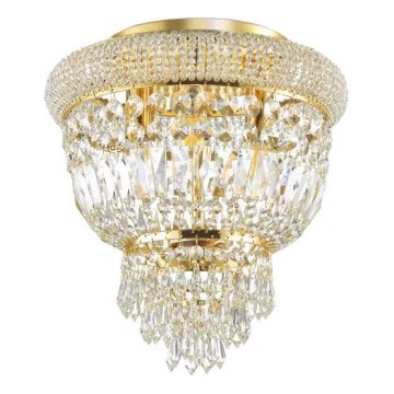 Ideal Lux - Kristalna stropna svetilka DUBAI 3xE14/28W/230V pr. 32 cm zlata