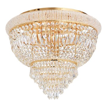Ideal Lux - Kristalna stropna svetilka DUBAI 6xE14/28W/230V pr. 52 cm zlata