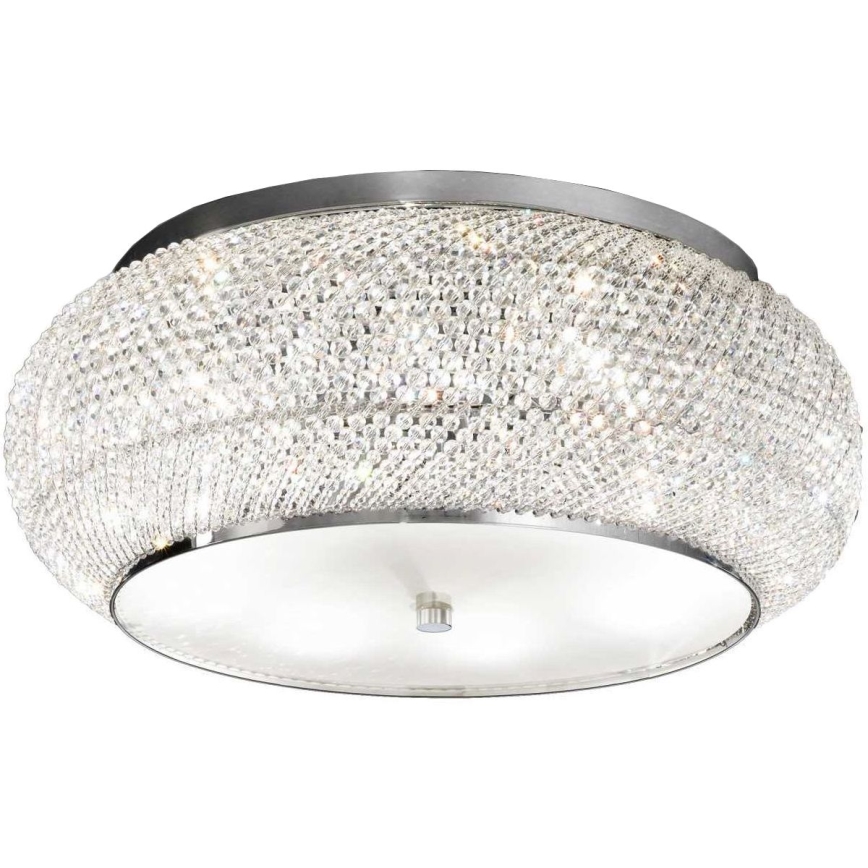 Ideal Lux - Kristalna stropna svetilka PASHA 10xE14/40W/230V pr. 55 sijajni krom