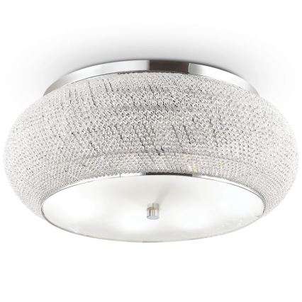 Ideal Lux - Kristalna stropna svetilka PASHA 14xE14/40W/230V pr. 65 sijajni krom