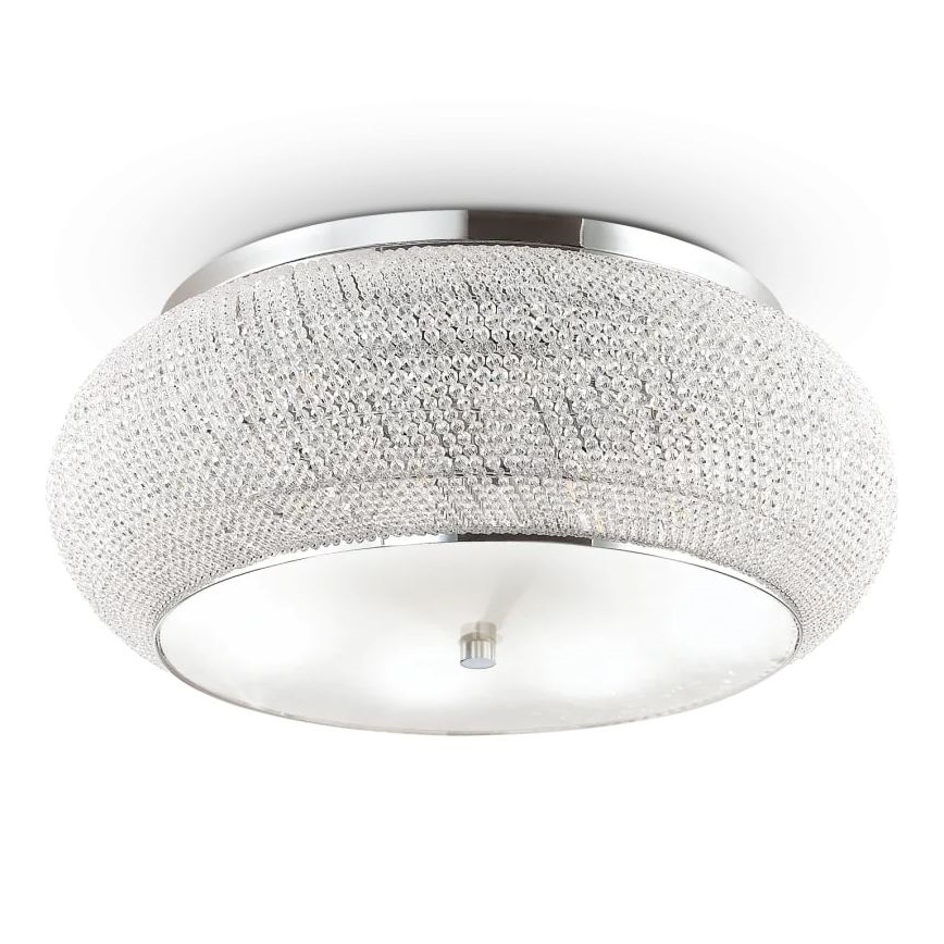 Ideal Lux - Kristalna stropna svetilka PASHA 14xE14/40W/230V pr. 65 sijajni krom