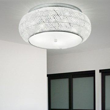 Ideal Lux - Kristalna stropna svetilka PASHA 14xE14/40W/230V pr. 65 sijajni krom