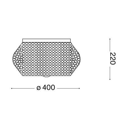 Ideal Lux - Kristalna stropna svetilka PASHA 6xE14/40W/230V pr. 40 cm sijajni krom