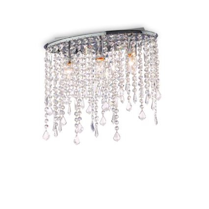 Ideal Lux - Kristalna stropna svetilka RAIN 3xE14/40W/230V sijajni krom