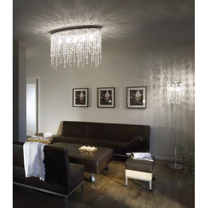 Ideal Lux - Kristalna stropna svetilka RAIN 3xE14/40W/230V sijajni krom