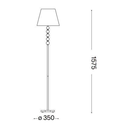 Ideal Lux - Kristalna talna svetilka QUEEN 1xE27/60W/230V zlata