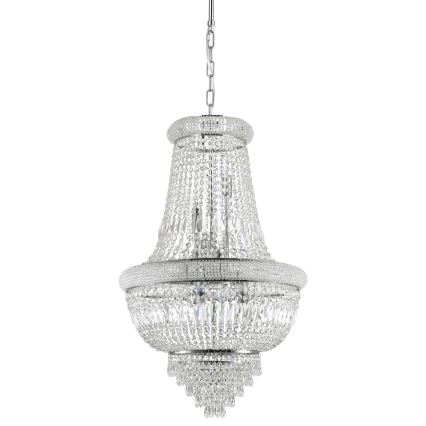 Ideal Lux - Kristalni lestenec na verigi DUBAI 10xE14/28W/230V pr. 52 cm sijajni krom