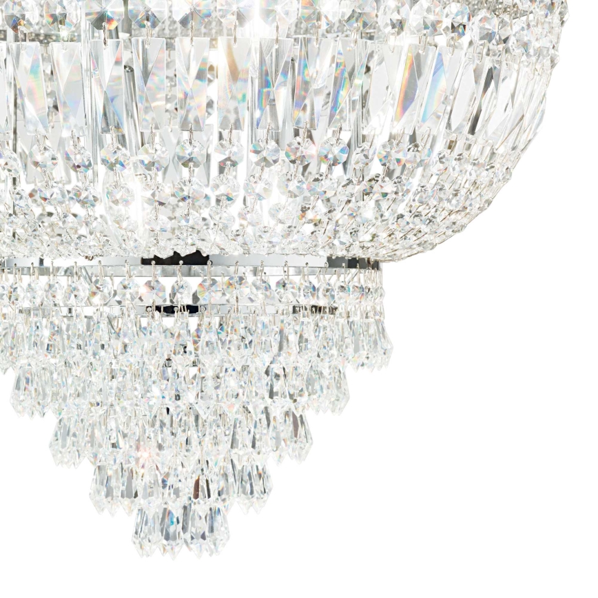 Ideal Lux - Kristalni lestenec na verigi DUBAI 10xE14/28W/230V pr. 52 cm sijajni krom