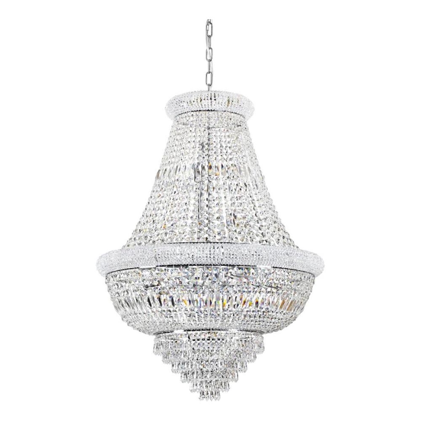 Ideal Lux - Kristalni lestenec na verigi DUBAI 24xE14/28W/230V pr. 80 cm sijajni krom