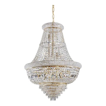 Ideal Lux - Kristalni lestenec na verigi DUBAI 24xE14/28W/230V pr. 80 cm zlata