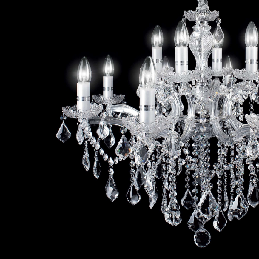 Ideal Lux - Kristalni lestenec na verigi FLORIAN 18xE14/40W/230V pr. 86 cm prozorna
