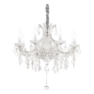 Ideal Lux - Kristalni lestenec na verigi NAPOLEON 8xE14/40W/230V pr. 67 cm krom
