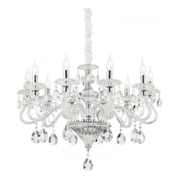 Ideal Lux - Kristalni lestenec na verigi NEGRESCO 8xE14/28W/230V pr. 73,5 cm prozorna