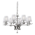 Ideal Lux - Kristalni lestenec na verigi PEGASO 8xE14/28W/230V pr. 76 cm sijajni krom
