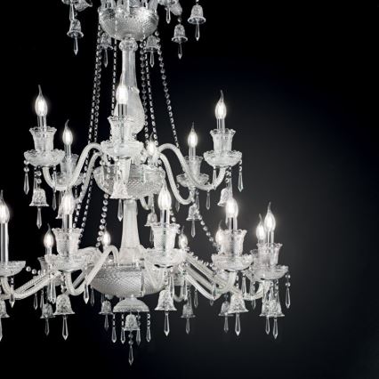 Ideal Lux - Kristalni lestenec na verigi REDENTORE 18xE14/40W/230V pr. 102 cm prozorna