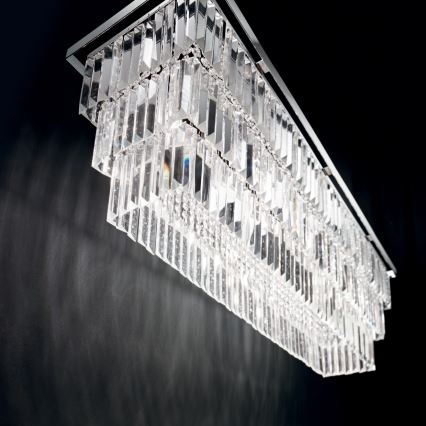Ideal Lux - Kristalni lestenec na vrvici MARTINEZ 8xE14/40W/230V sijajni krom
