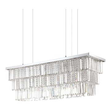 Ideal Lux - Kristalni lestenec na vrvici MARTINEZ 8xE14/40W/230V sijajni krom