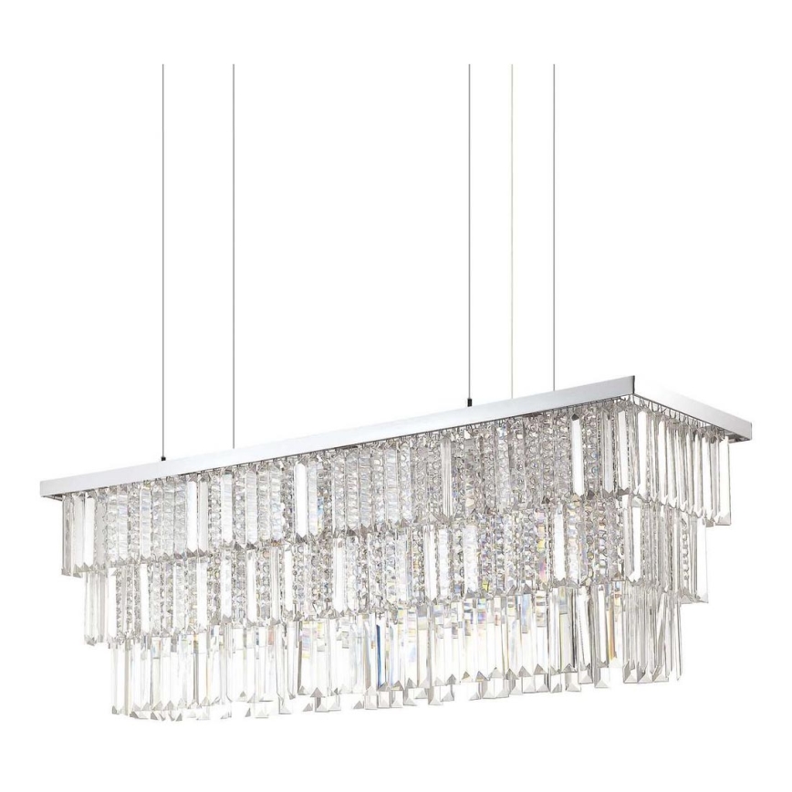 Ideal Lux - Kristalni lestenec na vrvici MARTINEZ 8xE14/40W/230V sijajni krom