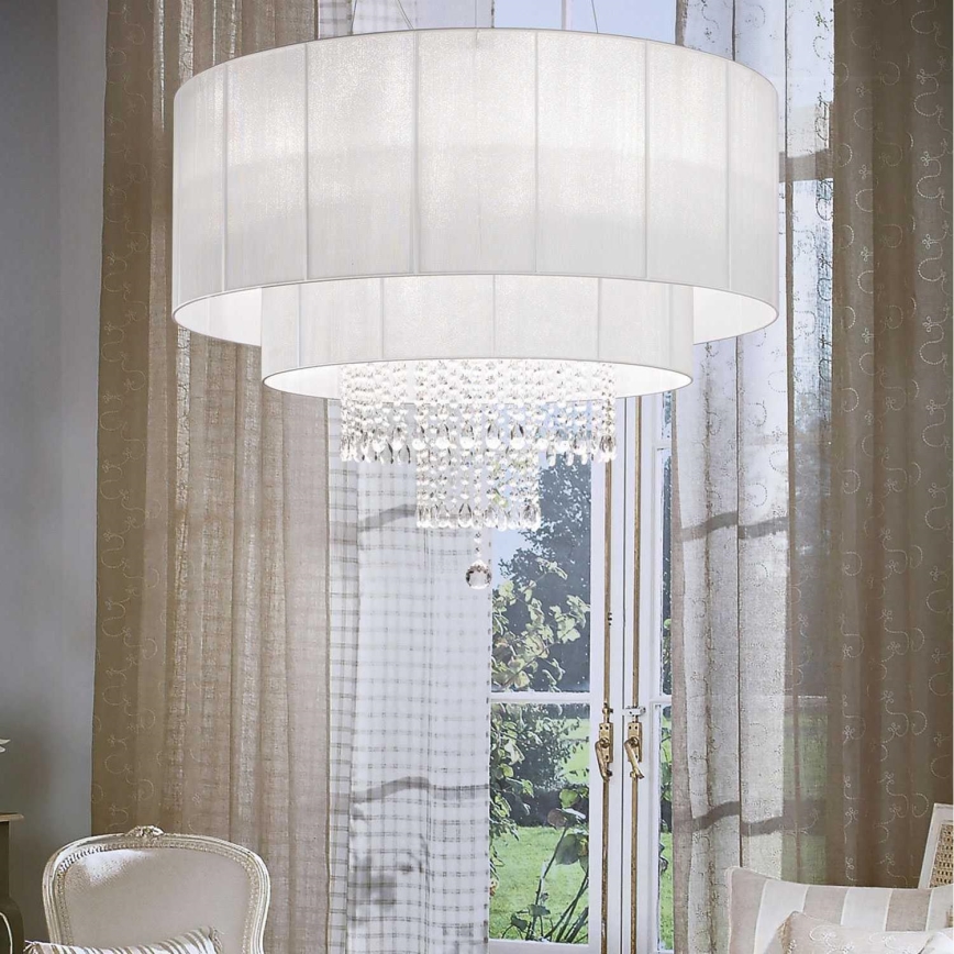 Ideal Lux - Kristalni lestenec na vrvici OPERA 10xE27/60W/230V pr. 90 cm bela