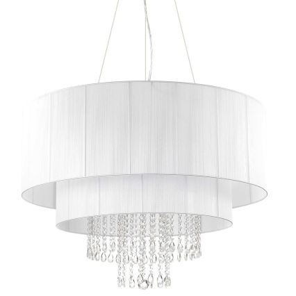 Ideal Lux - Kristalni lestenec na vrvici OPERA 10xE27/60W/230V pr. 90 cm bela
