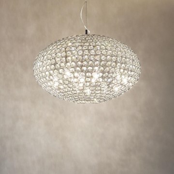 Ideal Lux - Kristalni lestenec na vrvici ORION 12xE14/40W/230V pr. 60 cm srebrna