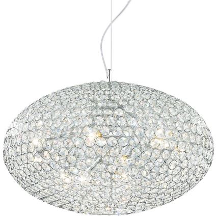 Ideal Lux - Kristalni lestenec na vrvici ORION 12xE14/40W/230V pr. 60 cm srebrna