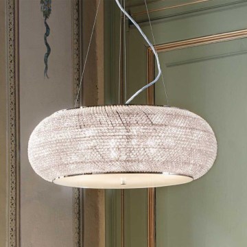 Ideal Lux - Kristalni lestenec na vrvici PASHA 14xE14/40W/230V pr. 65 cm sijajni krom
