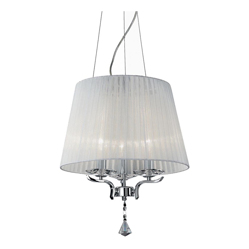 Ideal Lux - Kristalni lestenec na vrvici PEGASO 3xE14/28W/230V pr. 40 cm sijajni krom