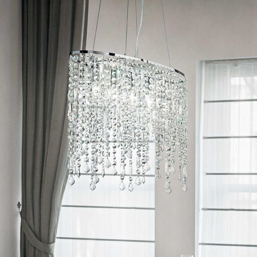 Ideal Lux - Kristalni lestenec na vrvici RAIN 5xE14/40W/230V prozorna
