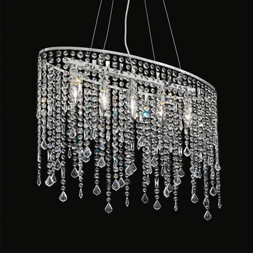 Ideal Lux - Kristalni lestenec na vrvici RAIN 5xE14/40W/230V prozorna