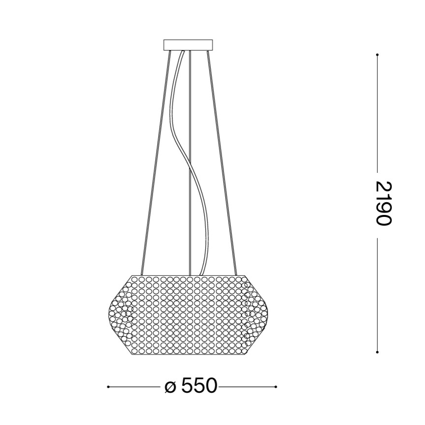 Ideal Lux - Kristalni lestenec PASHA 10xE14/40W/230V pr. 55 cm sijajni krom