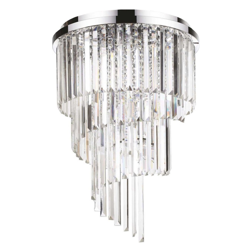 Ideal Lux - Kristalni nadgradni lestenec CARLTON 12xE14/40W/230V pr. 50 cm sijajni krom