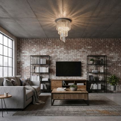 Ideal Lux - Kristalni nadgradni lestenec CARLTON 12xE14/40W/230V pr. 50 cm sijajni krom