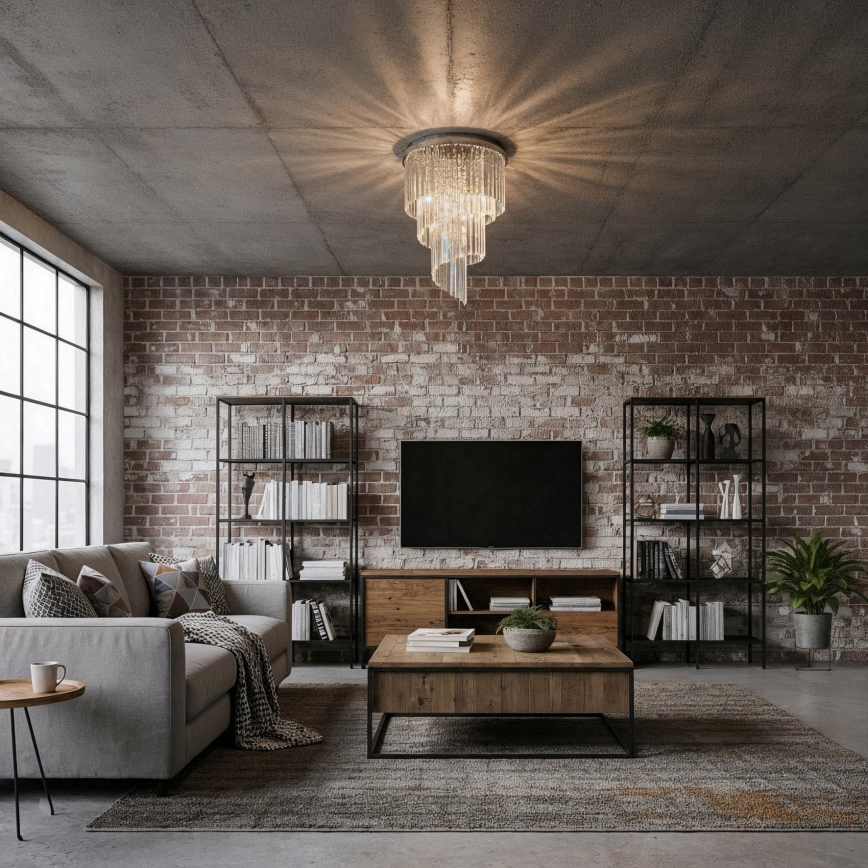 Ideal Lux - Kristalni nadgradni lestenec CARLTON 12xE14/40W/230V pr. 50 cm sijajni krom