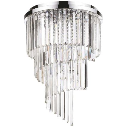 Ideal Lux - Kristalni nadgradni lestenec CARLTON 12xE14/40W/230V pr. 50 cm sijajni krom