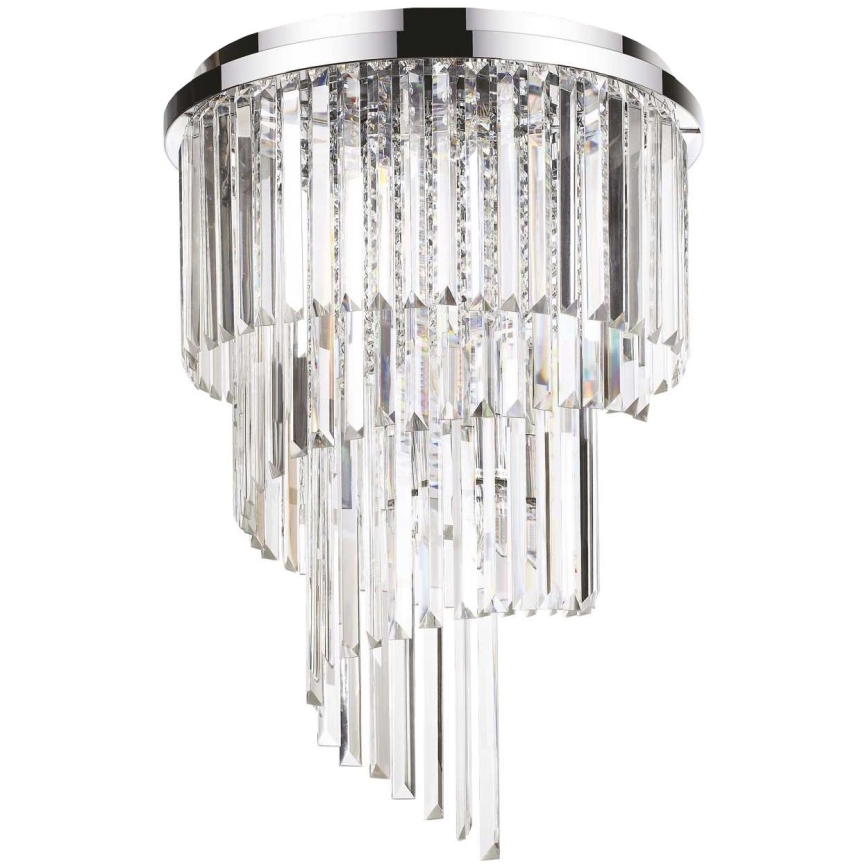 Ideal Lux - Kristalni nadgradni lestenec CARLTON 12xE14/40W/230V pr. 50 cm sijajni krom