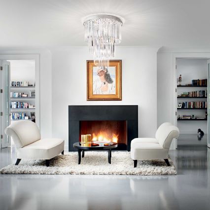 Ideal Lux - Kristalni nadgradni lestenec CARLTON 12xE14/40W/230V pr. 50 cm sijajni krom