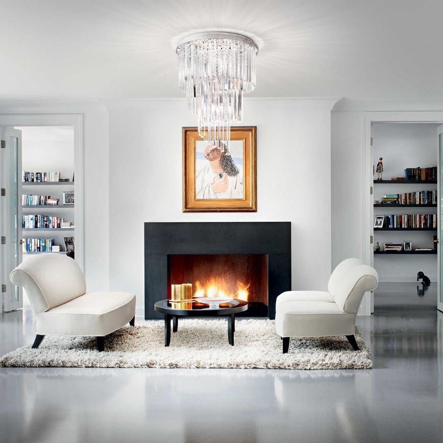 Ideal Lux - Kristalni nadgradni lestenec CARLTON 12xE14/40W/230V pr. 50 cm sijajni krom