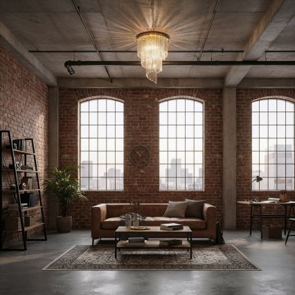 Ideal Lux - Kristalni nadgradni lestenec CARLTON 12xE14/40W/230V pr. 50 cm zlata