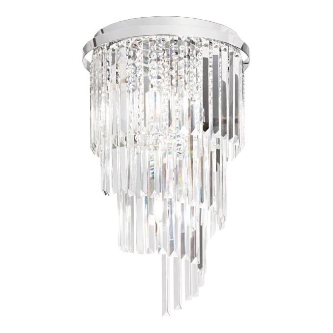 Ideal Lux - Kristalni nadgradni lestenec CARLTON 8xE14/40W/230V pr. 40 cm sijajni krom