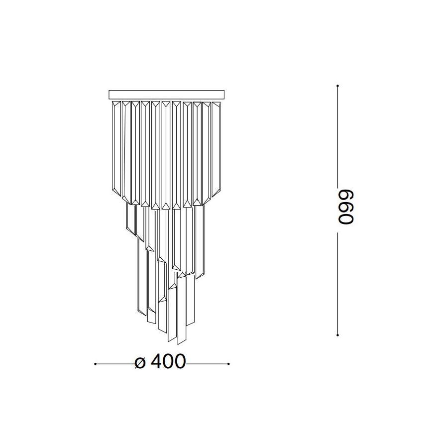 Ideal Lux - Kristalni nadgradni lestenec CARLTON 8xE14/40W/230V pr. 40 cm sijajni krom